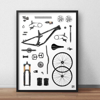 The Build Mountain Bike Art Print