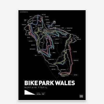 Stampa artistica di Bike Park Galles