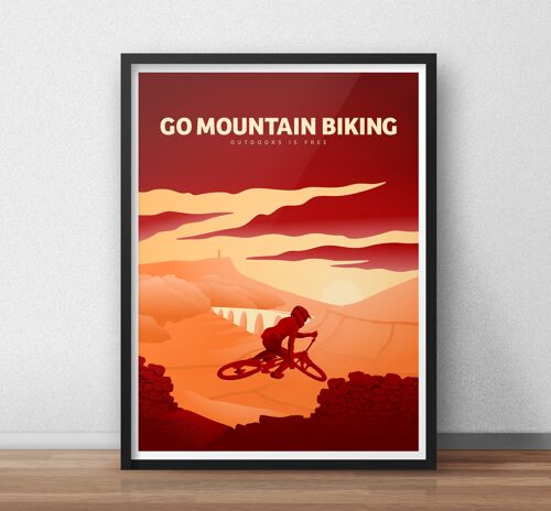 Go Mountain Biking Art Print