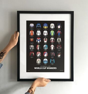 Affiche des gagnants de la Coupe du monde de descente - Noir 2