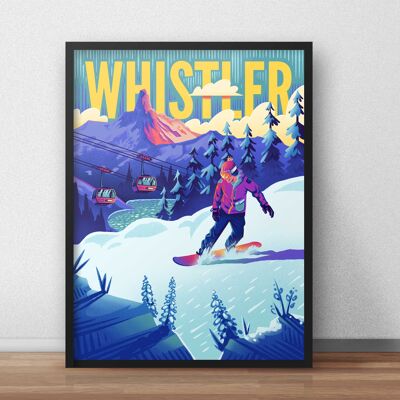 Voyage Snowboarder Whistler Impression artistique