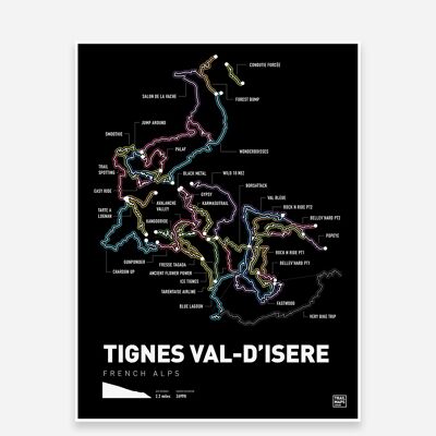 Tignes Val D'Isere Kunstdruck