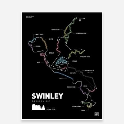 Stampa artistica della foresta di Swinley