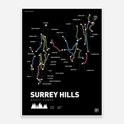 Surrey Hills MTB Art Print