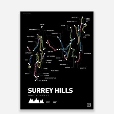 Surrey Hills MTB Art Print