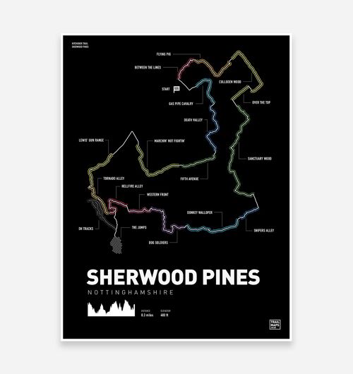 Sherwood Pines Kitchener Trail MTB Art Print