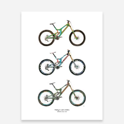 Mountainbikes Kunstdruck