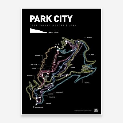 Park City Utah Deer Valley Resort Mountain Bike Art Print