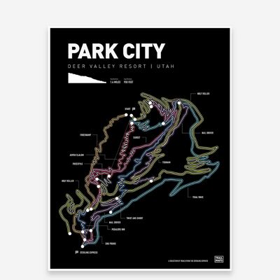 Park City Utah Deer Valley Resort Mountainbike Kunstdruck