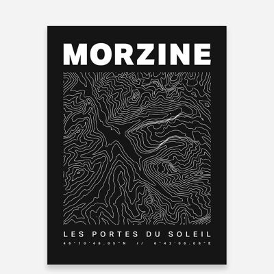 Morzine Konturen Kunstdruck