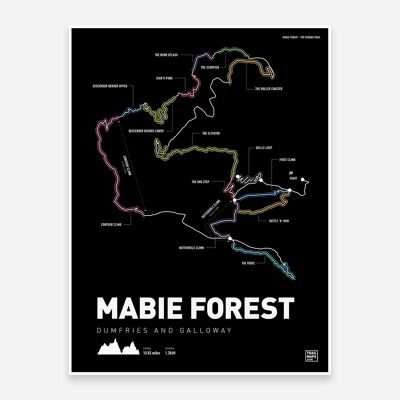 Sendero para bicicletas de montaña Mabie Forest Lámina artística