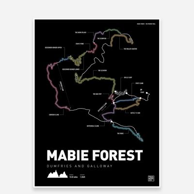 Sentier de vélo de montagne de la forêt de Mabie Impression artistique