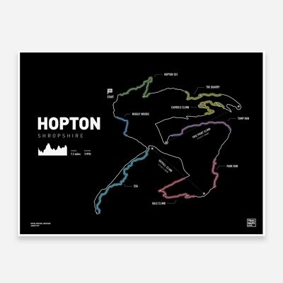 Stampa della mappa del sentiero di Hopton