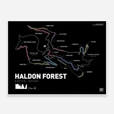 Stampa artistica della foresta di Haldon