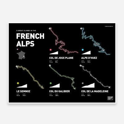 French Alps Road Climbs Art Print