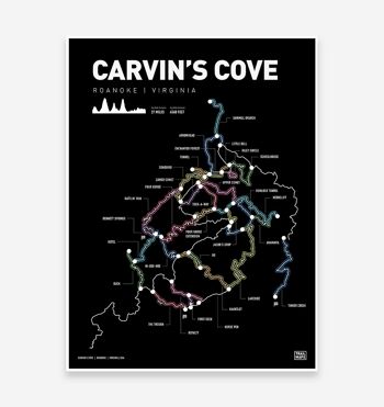 Vélo de montagne de Carvin's Cove Virginia Impression artistique 1