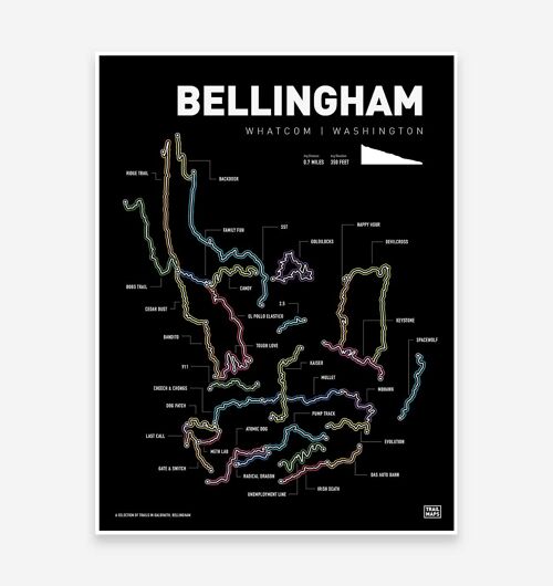 Bellingham Washington Mountain Bike Art Print