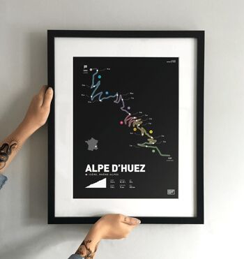 Ascension de l'Alpe D'Huez Impression artistique 2