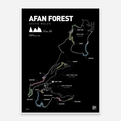 Stampa artistica della foresta di Afan