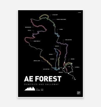 Sentier de vélo de montagne Ae Forest Impression artistique 1