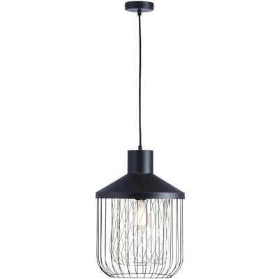 Suspension 26621ND Noir - abat jour Metal