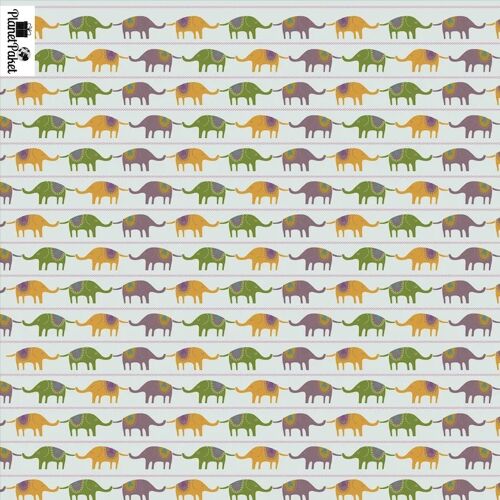 Geschenkpapier ökologisch- Eine Horde Elefanten