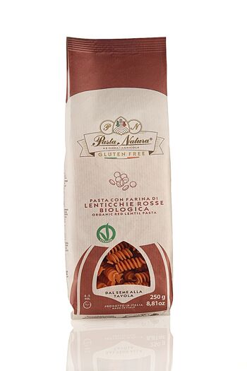 Pâtes aux lentilles rouges bio et sans gluten