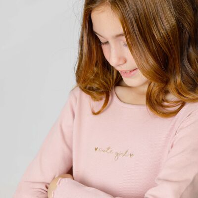 Girl's pink T-shirt CESICA