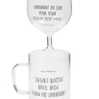 Gift idea: wine glass and tea/coffee glass