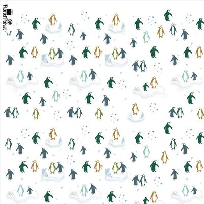 Wrapping paper ecological - penguins