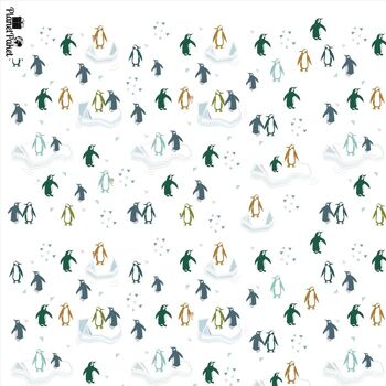 Papier d'emballage écologique - pingouins 1