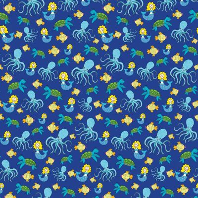 Wrapping paper ecological - underwater world