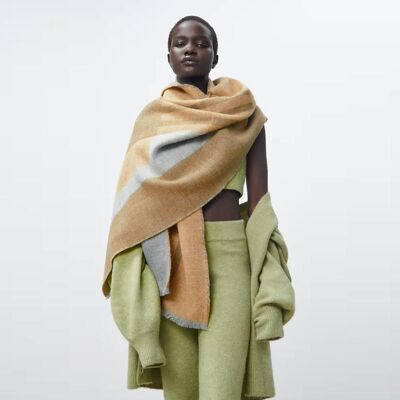 Bufanda de mujer | cálida bufanda de invierno | acrílico | naranja | 200x70cm
