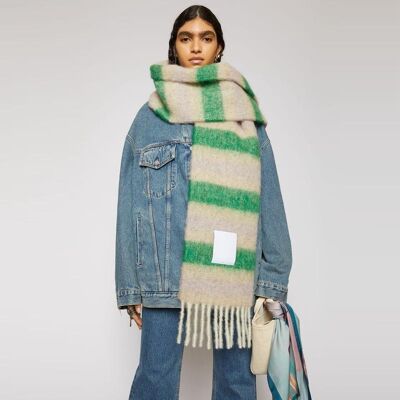 Damen Schal | Winter | Wolle | mehrfarbig | 200 x 60 cm