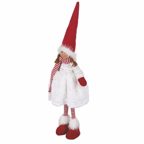 DOLL BAMBOLINA IN PIEDI ROSSO/BIANCO 65 CM