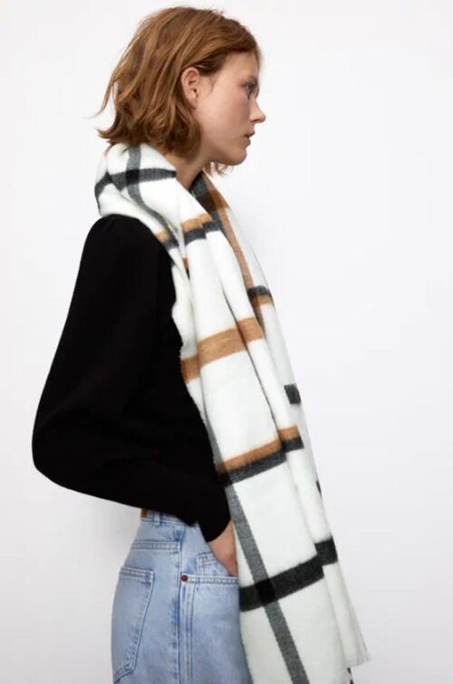 Dames sjaal | winter | wol | roze | 90 x 70cm