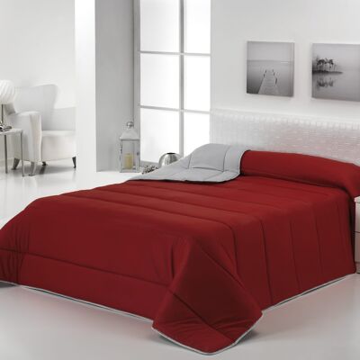 Edredón Nórdico 300gr Bicolor Reversible Cama 105cm Granate / Gris