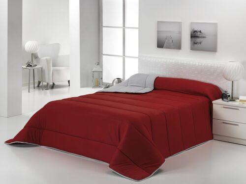 Edredón Nórdico 300gr Bicolor Reversible Cama 160cm Granate / Gris