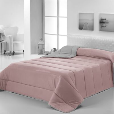 Nordic Quilt 300gr Bicolor Reversible Bed 180cm Nude / Gray