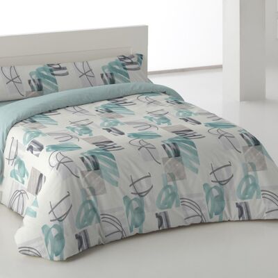 Housse de couette 2 pièces bleu Olcy lit 105 cm