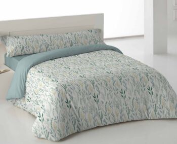 Housse de couette 2 pièces vert burgy lit 135 cm 1