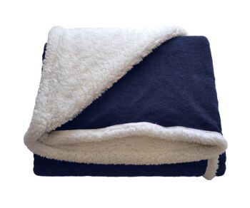 Couverture Flanelle Shearling 130x160cm Sofa Donegal Blue