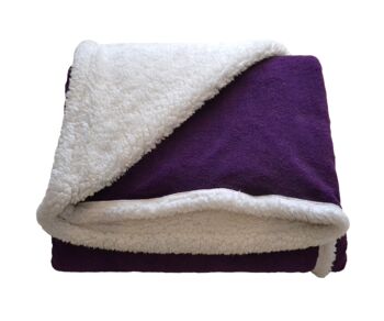 Couverture Flanelle Mouton 160x220 cm Donegal Purple Sofa