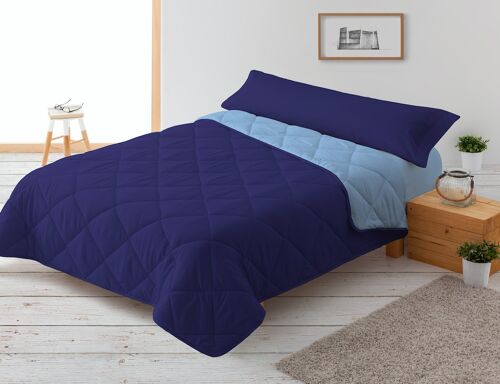 Relleno Nórdico 300gr Bicolor Reversible Cama 105cm 180x220cm Azul / Azul  Donegal Collections