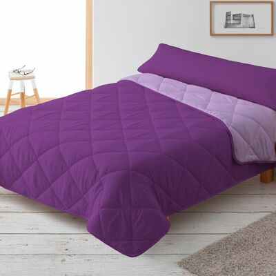 Duvet Cover 300gr Bicolor Reversible Bed 135/140cm 220x220cm Purple / Lilac Donegal Collections