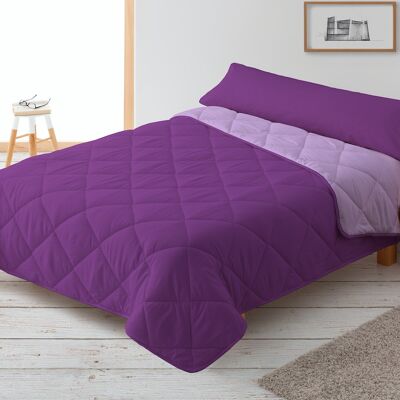 Housse de couette 300gr Bicolore Réversible Lit 135/140cm 220x220cm Violet / Lilas Collections Donegal