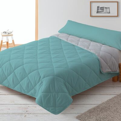 Copripiumino 300gr Letto Reversibile Bicolore 90cm 150x220cm Aqua / Grey Collezioni Donegal