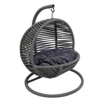 Mini Chaise Suspendue Balançoire Simba Chat / Chien Gris | Oreiller gris 1