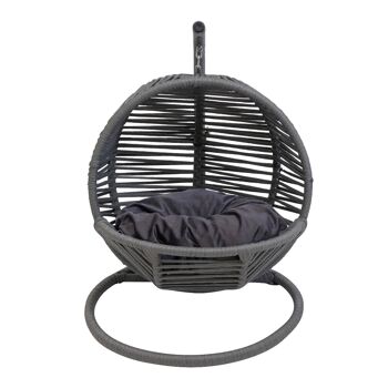 Mini Chaise Suspendue Balançoire Simba Chat / Chien Gris | Oreiller gris 2