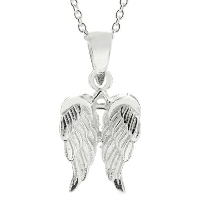 Bellissima collana con doppia ala d'angelo